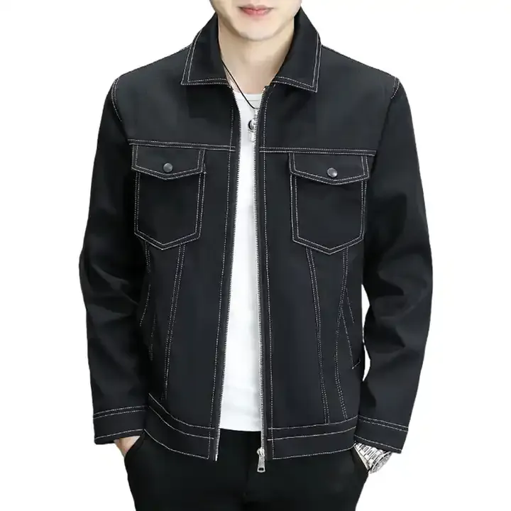 Vintage Wash Men Denim Jacket Relaxed