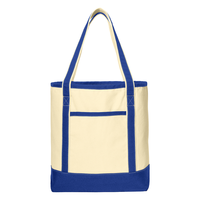 Bolsa de Mano Grande de Lona de Algodón Resistente de Color Sólido con Cierre Abierto, Bolsa de Viaje, para Visitas a la Biblioteca, Clases de Entrenamiento