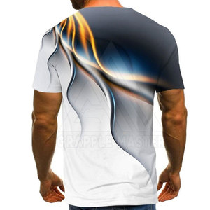 T-shirt OEM personnalisé avec logo, en polyester tricoté de haute qualité, anti-plis, séchage rapide, design par sublimation, vente en gros pour hommes - Product Image 2