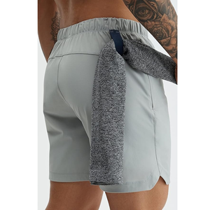 Pantalones cortos de entrenamiento para hombre de alta calidad, nuevo diseño, pretina elástica, bolsillos laterales, poliéster/nailon, patrón cómodo de playa personalizable - Product Image 2