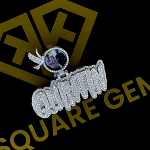 Fit Cuban Link <b>Chain</b> Iced Out 925 Silver Hiphop Jewelry Charm DIY Number <b>Initial</b> Necklace Custom Vvs Moissanite Letter Pendant - Product Image 1