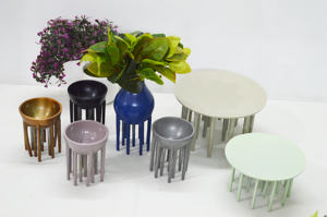 แจกันเคลือบผงโลหะสีสดใสสำหรับตกแต่งบ้านและงานแต่งงานแจกันเคลือบผงทำจากโลหะทันสมัยเป็นพิเศษ - Product Image 4