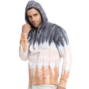 เสื้อฮู้ดผ้าฝ้าย100% สำหรับผู้ใหญ่ชุดลำลองคอปกแบบมีฮู้ดและมัดย้อมสำหรับฤดูหนาว - Product Image 4