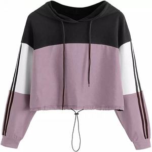 OEM Manufacturer Custom Printing Logo Cropped Hoodie Women Pullover Crop <b>Hoodies</b> with Your Own logo - Product Image 5