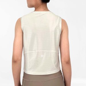 Breathable Knit Crop Tank <b>Top</b> for Gym Training Plus Size Casual Sexy <b>High</b>-Low Slit - Product Image 2