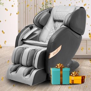 Fauteuil de massage complet Shiatsu, inclinable en position zéro gravité, avec modes automatiques, chauffage du dos et des mollets, massage des pieds, extension de repose-mollets - Product Image 2