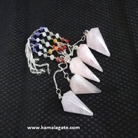 Pendentif en cristal de quartz sculpté, chaîne des sept chakras, pierre semi-précieuse polie, Feng Shui, Reiki, guérison, méditation