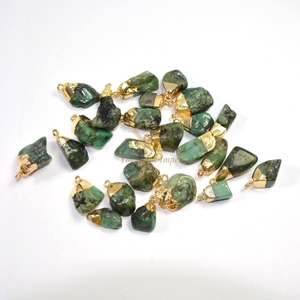 925 pendentif en argent Sterling pierre précieuse émeraude de haute qualité avec placage à l'or Style mignon lunette réglage incrustation bijoux de fête parfaits - Product Image 1