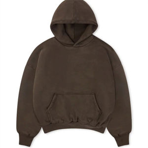 High Quality 100% Cotton 450g <b>Pullover</b> Oversized Winter Hoodie <b>Men's</b> Warm Fleece Eco-Friendly Wholesale Embroidery Printing Logo - Product Image 3