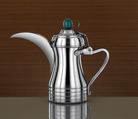 Tetera de Acero Inoxidable Ecológica de Alta Calidad, Tetera de Metal de Grado Alimenticio, Pulida, para Servir Té y Café, Hecha a Mano, Blanca