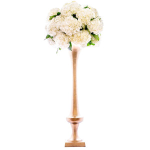 Pièce maîtresse florale Vase en métal Vases à fleurs de réception de mariage Vase de décoration de la maison en métal plaqué argent - Product Image 3