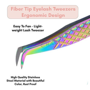 Pince à épiler extension de cils marque privée en acier inoxydable avec logo personnalisé pince à épiler pour extensions de cils vente en gros - Product Image 6