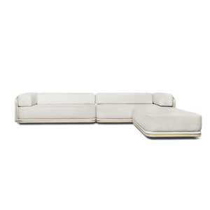 Canapé d'angle sectionnel en tissu de style européen DENIS, capitonné Chesterfield, pour salon, garnissage en éponge, pour usage intérieur, appartements - Product Image 3
