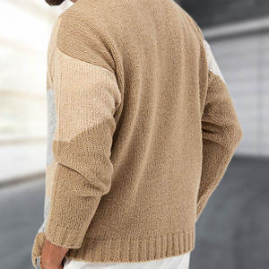 Pull en tricot pour homme, à porter régulièrement, avec intérieur doux pour un confort par temps froid, pull d'hiver élégant pour homme - Product Image 5