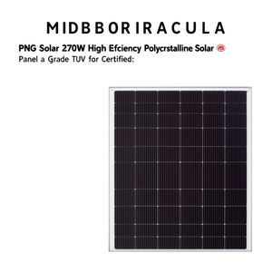 Panneau solaire polycristallin PNG Solar 270W haute efficacité, grade A, certifié TUV - Product Image 2