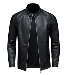 Veste en cuir en gros de matériaux de qualité supérieure bon marché veste en cuir d'agneau véritable noir marron pour hommes personnalisée - Product Image 4