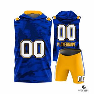 Uniforme de fútbol americano Pro 7v7 OEM diseñado para agilidad y movimiento con camiseta flexible de fútbol americano - Product Image 3