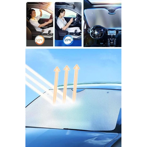 Parasol reflectante para parabrisas de coche con ventosas, cortina protectora - Product Image 4