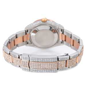 นาฬิกาสแตนเลสสตีลอัตโนมัติสุดหรูเปิดตัวใหม่หน้าปัดสีดำเพชรเพชรโมอิสซาไนต์บอกชั่วโมงนาฬิกาอะนาล็อกระดับพรีเมียม - Product Image 5