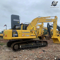 Excavatrice sur chenilles Komatsu PC240, 24 tonnes, excavatrice hydraulique moyenne, moteur SAA6D107, excavatrice de construction japonaise d'occasion, usage intensif