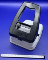 Perforatrice de bureau professionnelle 3-en-1 en métal et plastique de haute qualité, pour trous ovales et ronds, idéale pour cartes d'identité