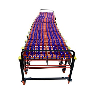 Convoyeur à roulettes à gravité à conception flexible, sans alimentation, hauteur réglable, contrôle de la vitesse, machine de déchargement - Product Image 4