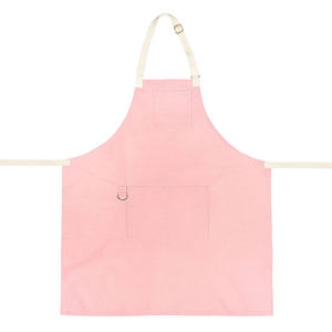 Restaurant Bar Cafe Uniform Custom Logo Cross Back Kitchen Use Chef <b>Apron</b> Cotton <b>Canvas</b> <b>Aprons</b> With 3 Pockets - Product Image 4