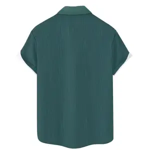 Винтажная рубашка для боулинга, Пляжная футболка с пуговицами, Мужская одежда, 100% Полиэстеровая рубашка для гольфа с сублимационной печатью, рубашка-поло для гольфа