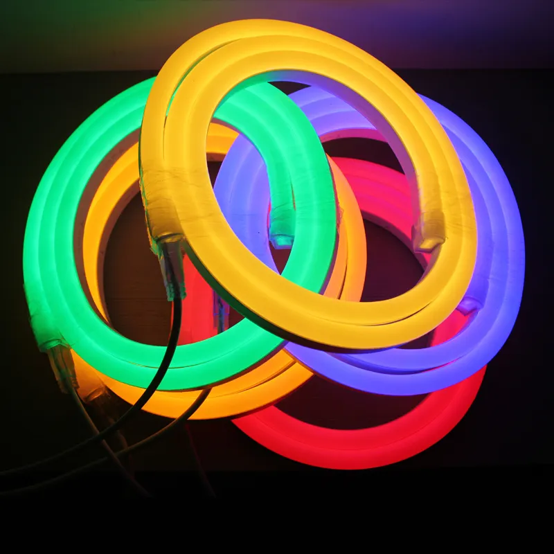 Leuchtende Farbe 24 V RGB Neon-LED-Licht IP68 wasserfest für Indoor-Outdoor-Gebäudeumriss