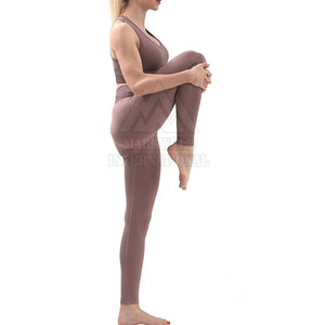 Venta directa de fábrica Durable Mujeres Yoga Set Entrenamiento Fitness Wear Cintura alta Mujeres Yoga Set para la venta - Product Image 5