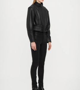 Chaqueta de cuero para mujer de nuevo diseño clásico 2025, chaqueta de cuero para mujer de alta calidad para mujer a la venta - Product Image 3