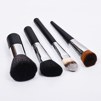 Dongshen – Nouvelle collection de 11 pinceaux de maquillage professionnels de luxe en poils de chèvre, manche en bois, pour estomper les fards, avec logo personnalisé