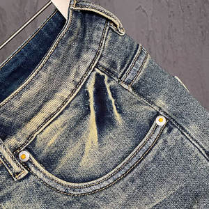 กางเกงยีนส์ขาสั้นผู้ชาย ผ้าแคนวาสผสมเดนิม ทรงเอวกลาง ติดซิป ระบายอากาศ แห้งเร็ว สไตล์ลำลอง สตรีทแวร์ - Product Image 5