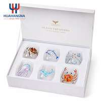 Verres artisanaux personnalisés en forme de pieuvre bleue, gobelet 3D fait main, résistant à la chaleur, ensemble de verres à eau en forme d'animaux marins