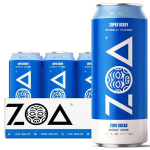 Zoa Zero Sugar Boisson énergétique 250ml Carbonate d'origine emballé en vrac Booster énergétique de qualité supérieure Origine britannique - Product Image 4
