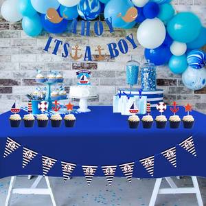 UNK thème nautique fête d'<span class=keywords><strong>anniversaire</strong></span> fournitures océ<span class=keywords><strong>an</strong></span> fête garçon bébé douche bébé 1er <span class=keywords><strong>anniversaire</strong></span> <span class=keywords><strong>anniversaire</strong></span> décoration ensemble - Product Image 4