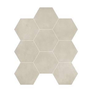 ShadesOfShangar RawBianco 98mm Carreaux de mosaïque en porcelaine hexagonale Fullbody pour intérieur extérieur mur sol utilisation hôtels piscines extérieur - Product Image 1