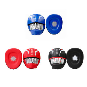 Guantes de boxeo de enfoque curvo de cuero y PVC hechos a medida profesionales de alta calidad para Taekwondo MMA al por mayor - Product Image 6