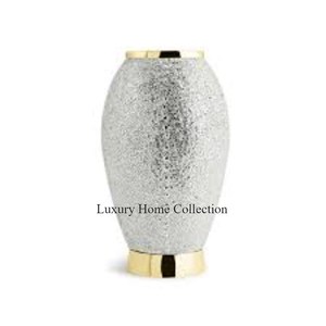 Multi Designs Latest Fancy <b>Vase</b> Hammered Design Home Decor White and Copper Color Different Size Metal Planters <b>Stand</b> for Flower - Product Image 3