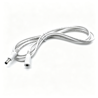 Câble d'extension d'alimentation blanc 22AWG DC 5521 5,5x2,1 mm mâle vers femelle, faisceau de câblage pour CCTV, LED, routeur, solaire