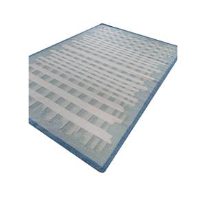 พรมขนสัตว์ลายตารางสีเทาและสีดำแบบทอเรียบ ลายเรขาคณิตและนามธรรม พรมคิลิมสำหรับบ้าน ขนาด 9x12 ฟุต รูปทรงสี่เหลี่ยมผืนผ้า พรมปอกระเจา รุ่น ADWL-13201 - Product Image 2