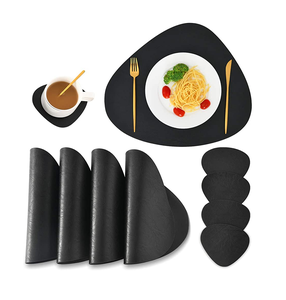 แผ่นรองจานหนังทรงกลมเครื่องครัวโต๊ะอาหารดีไซน์น่าชื่นชมใช้ได้อย่างยั่งยืน - Product Image 3