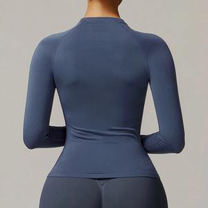 T-shirt de sport sans couture femmes haut de fitness manches courtes Yoga vêtements de danse haute élastique chemises de course Gym Push Up haut d'entraînement - Product Image 3