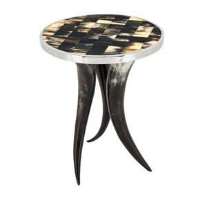 Mesa de Comedor Cuadrada de Lujo con Diseño Elegante, Tamaño Personalizable, Hecha de Cuerno de Vaca y Cuerno de Buey, Mesa de Centro Única - Product Image 3