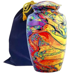 Hermosa urna de cremación decorativa de Metal sólido conmemorativo para adultos, hombres, mujeres, grandes urnas de cremación de latón para cenizas humanas - Product Image 3