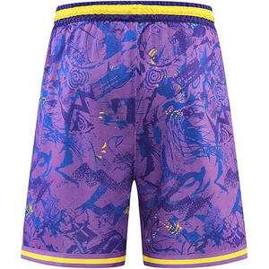 Logo personnalisé Short de sport d'été pour hommes Taille élastique Taille moyenne Fitness Basketball Gym Mesh Shorts avec poche avant 100% coton - Product Image 6