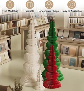 Arbre <span class=keywords><strong>de</strong></span> <span class=keywords><strong>Noël</strong></span> vert pliable arbre <span class=keywords><strong>de</strong></span> <span class=keywords><strong>Noël</strong></span> en papier avec accessoires arbre <span class=keywords><strong>de</strong></span> <span class=keywords><strong>Noël</strong></span> en nid d'abeille pour la fête - Product Image 4