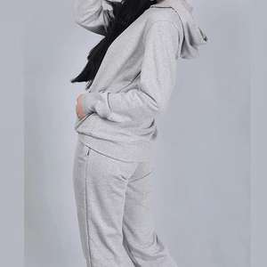 ชุดวอร์มผู้หญิงแบบทันสมัย ชุดเซ็ทสองชิ้น ผู้ผลิตชุดวอร์มสีชมพู เสื้อผ้าผู้หญิง - Product Image 5