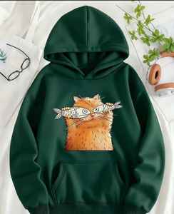 Sweat à capuche pour homme de qualité supérieure, ultra confortable et douillet, 100% coton, uni, teint et brodé avec impression numérique pour l'hiver - Product Image 4