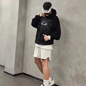 Gran tamaño de invierno negro Casa de errores Sudadera con capucha hombres mujeres Puff estampado sudaderas con capucha algodón polar pulóveres - Product Image 2